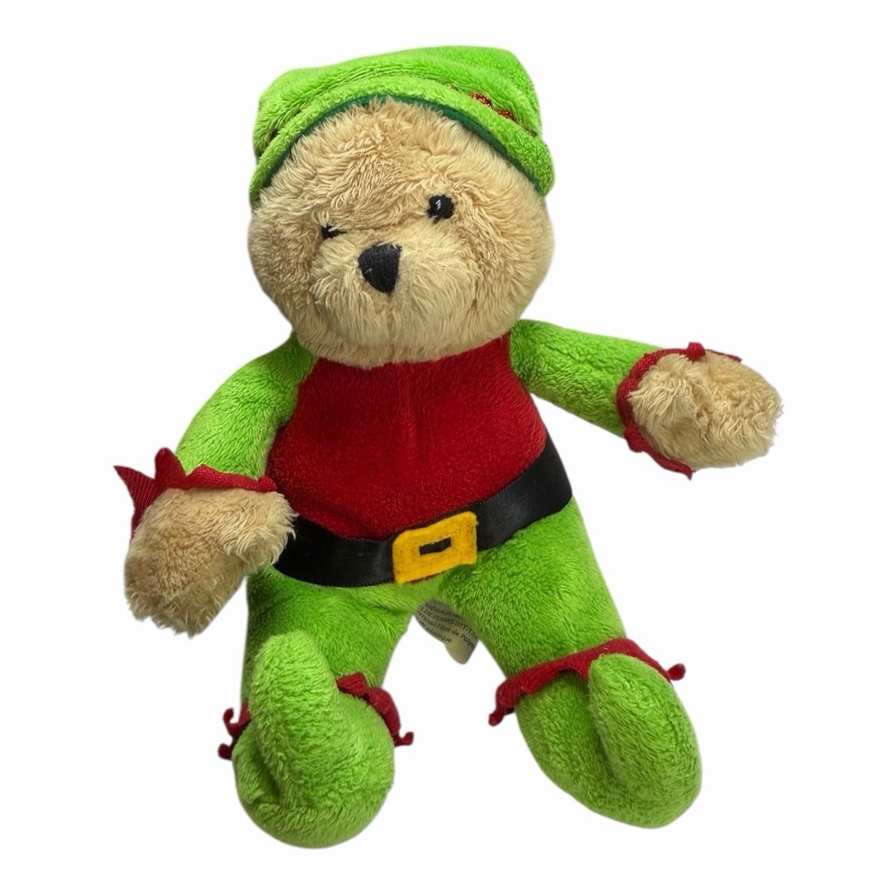 Ganz Lil Elf Bear Plush Stuffed Animal Christmas Holiday Xmas Outfit HX11458 9"